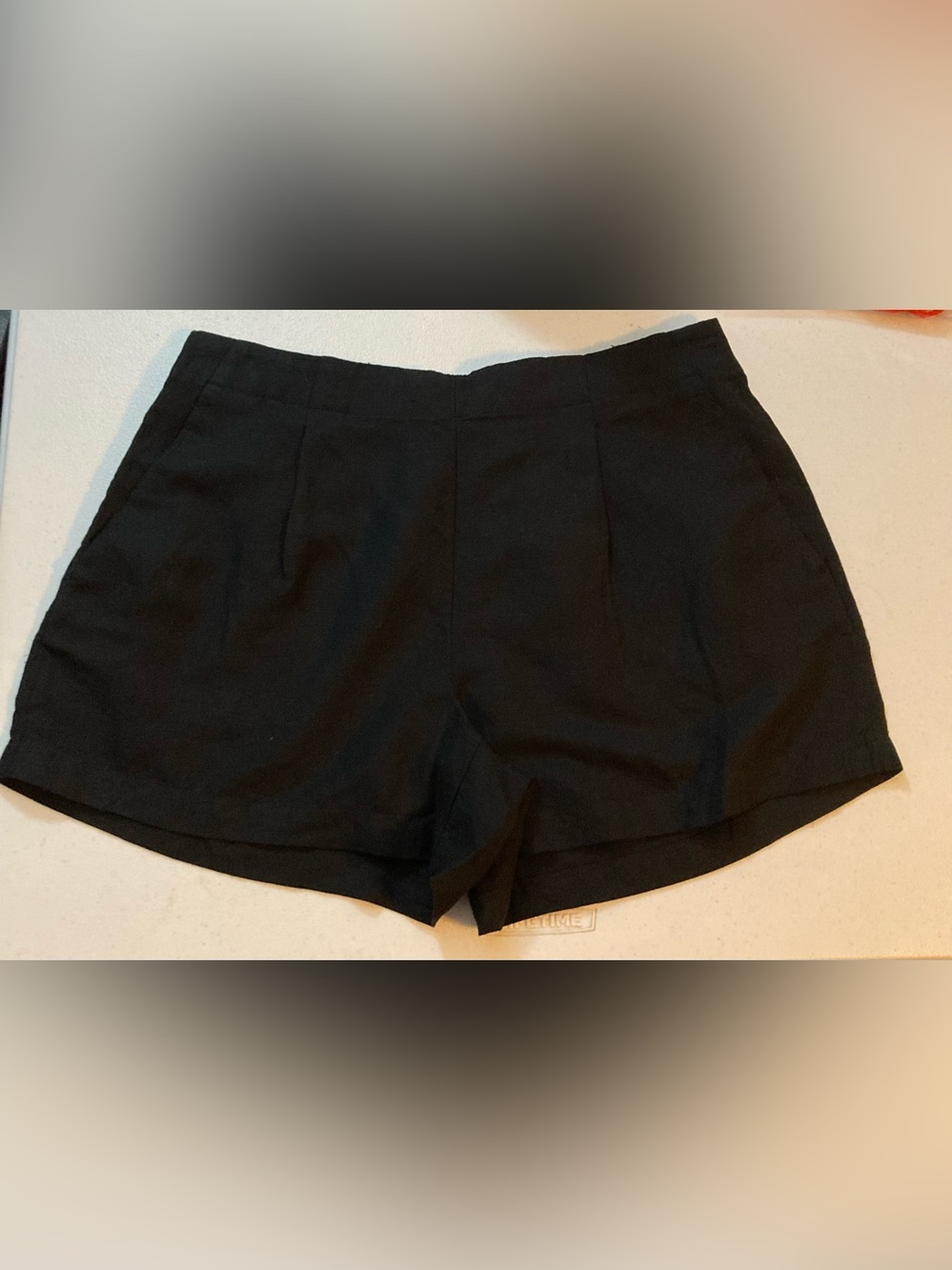 NWT LOFT Linen Shorts Sz Med Summer Beach Cruise Brunch Pockets Black High Waist